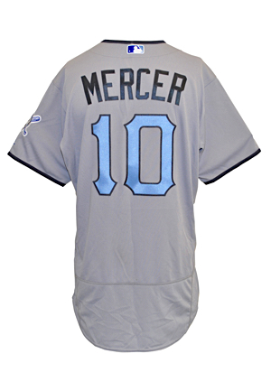 6/9/2016 Jordy Mercer Pittsburgh Pirates Game-Used Fathers Day Road Jersey (MLB Authenticated)