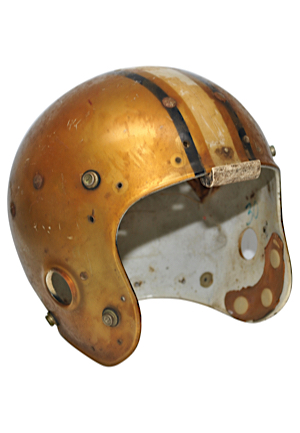 1960s Pittsburgh Panthers Game-Used Vintage Gold Helmet