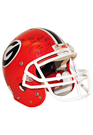 Mid 1990s Hines Ward Georgia Bulldogs Game-Used & Autographed Helmet (JSA • Apparent Photo-Match • Originally Sourced From Ward)