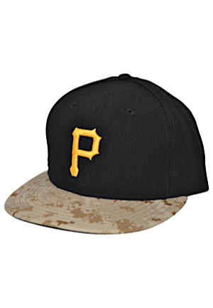 5/25/2015 Pedro Alvarez Pittsburgh Pirates Game-Used Memorial Day Camo Cap (MLB Authenticated • Pirates LOA)