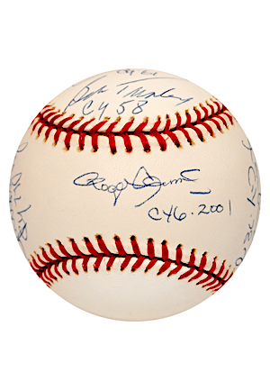 New York Yankees Cy Young Award Winners Multi-Signed OML Baseball Including Clemens & Whitey Ford (JSA)