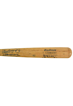 1985 Darryl Strawberry New York Mets Game-Used & Autographed Bat (JSA • PSA/DNA)