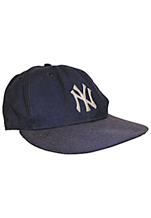 Circa 1980 New York Yankees Game-Used Cap Attributed To Reggie Jackson Autographed By Don Mattingly (JSA)