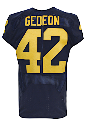 2016 Ben Gedeon & Ryan Glasgow Michigan Wolverines Game-Used Home Jersey & Uniform (3)(Jordan Brand • Repairs)