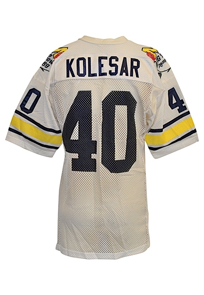 1989 John Kolesar Michigan Wolverines Game-Used Rose Bowl Jersey