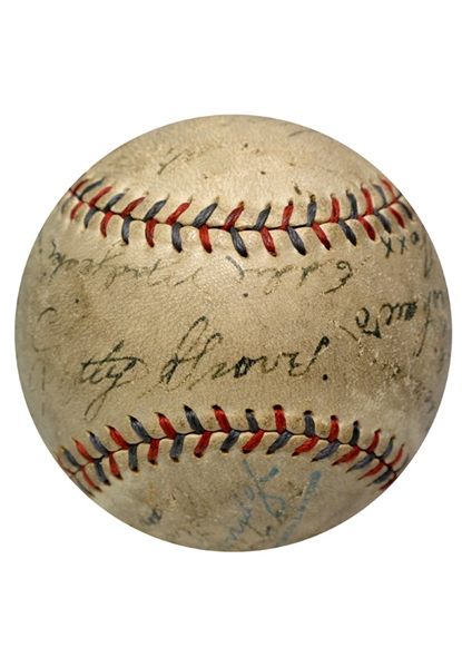 1932 Philadelphia Athletics Team-Signed OAL Baseball With Lefty Grove, Jimmie Foxx & More (JSA)