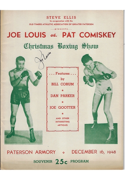 1948 Joe Louis Single-Signed Program (JSA)