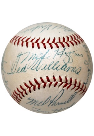 1954 & 1955 Boston Red Sox Team-Signed Official American League Baseballs (2)(JSA • 54 Features Harry Agganis)