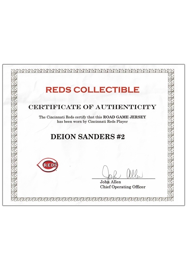 Lot Detail - 2000-2001 Deion Sanders Cincinnati Reds Game-Used