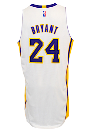 2016-17 Kobe Bryant Los Angeles Lakers Game-Issued Sunday Alternate Jersey (D.C. Sports LOA)