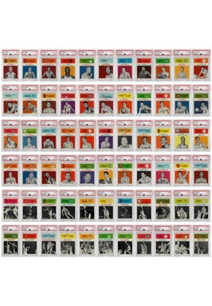1961 Fleer Basketball Complete Card Set (66)(Vast Majority Of Cards PSA Graded MINT 9 W. None Lower Than NM-MT 8)