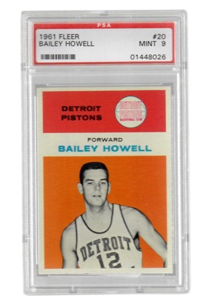 1961 Fleer Bailey Howell #20 (PSA Graded Mint 9)