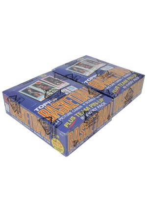Two 1980 Topps Basketball Unopened Wax Pack Boxes (2)(72 Packs Total • BBCE Wrapped)