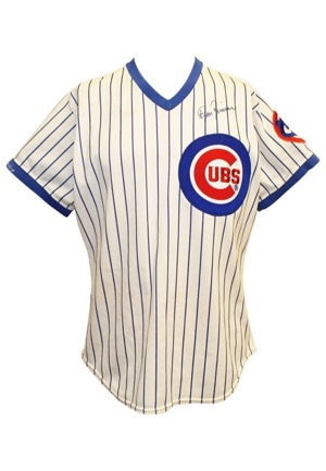 1989 Don Zimmer Chicago Cubs Manager-Worn & Dual Autographed Home Jersey (Full JSA • Zimmer LOA)