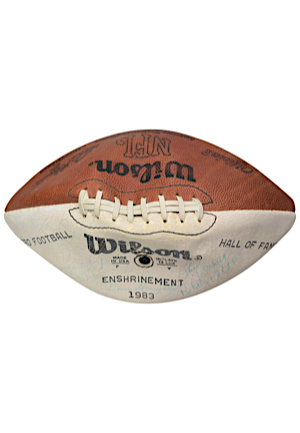 1983 NFL Hall Of Fame Induction Autographed Football Including Nitschke, Sayers & Others (JSA • Gillman Family LOA) 