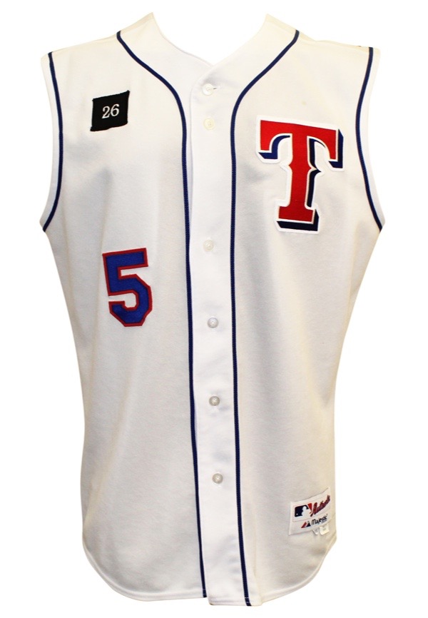 Lot Detail - Mid 2000s Ian Kinsler, Michael Young & Gary Matthews Texas  Rangers Game-Used & Autographed Jerseys (3)(JSA • Rangers Gift Shop Receipt)