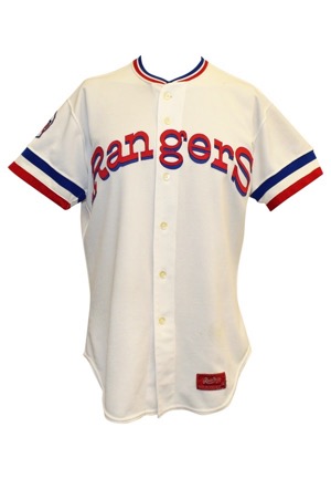 1982 Jon Matlack Texas Rangers Game-Used Home Jersey