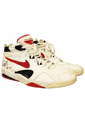 1992-93 Scottie Pippen Chicago Bulls Game-Used & Dual Autographed Sneakers (JSA • Ball Boy LOA • Championship Season)