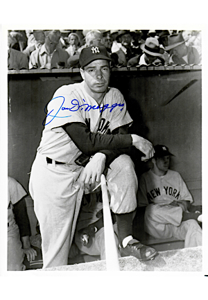 Single-Signed Photos By Baseball HOFers Including DiMaggio, Ford & More (4)(JSA)