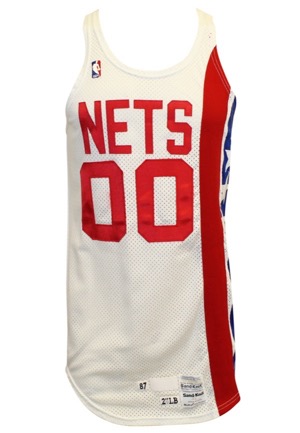 1987-88 Johnny Moore New Jersey Nets Game-Used Home Jersey
