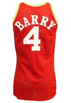Circa 1979 Rick Barry Houston Rockets Game-Used Road Uniform (2)(Graded 10 • Fantastic Use W. Tapered Sides)