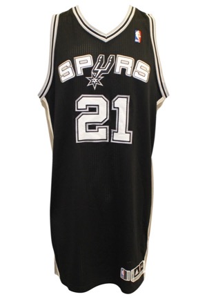 Circa 2011 Tim Duncan San Antonio Spurs Game-Used Road Jersey