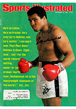 9/29/1980 Muhammad Ali Autographed Sports Illustrated Magazine (JSA)