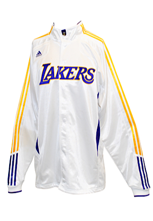 Circa 2010 Los Angeles Lakers Warm-Up Jacket Attributed To Kobe Bryant