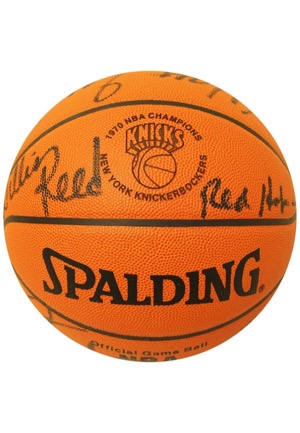 1970 New York Knicks Team-Signed Spalding Basketball (JSA • Championship Season • Purchased Directly From Madison Square Garden)
