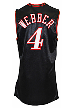 2004-05 Chris Webber Philadelphia 76ers Game-Used & Autographed Road Jersey (JSA)