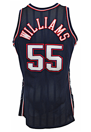 1997-98 Jayson Williams New Jersey Nets Game-Used Road Jersey 