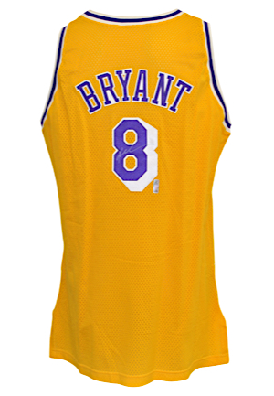 1996-97 Kobe Bryant Los Angeles Lakers Autographed Rookie Home Pro-Cut Jersey (JSA • Lakers LOA • D.C. Sports)