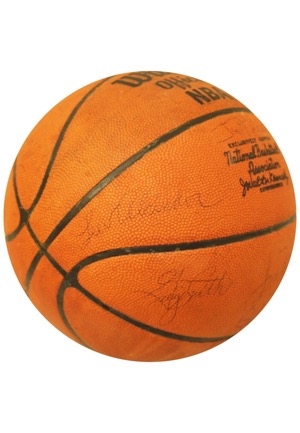 1970-71 Milwaukee Bucks Team-Signed Wilson Official NBA Basketball W. Rare Lew Alcindor & Oscar Robertson (Beckett LOA • Championship Season)