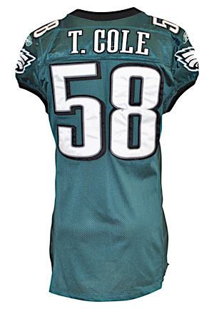 2007 Trent Cole Philadelphia Eagles Game-Used Home Jersey (NFL LOA • 75th Anniversary Patch)