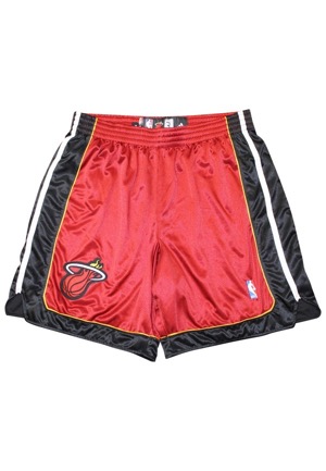 2008-09 Miami Heat Game-Used Alternate Shorts Attributed To Dwyane Wade