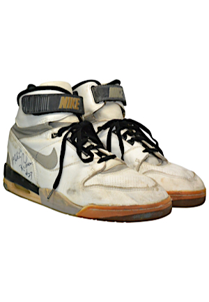 Mitch Richmond Game-Used & Dual Autographed Sneakers (JSA • Sourced From Former NBA Ball Boy)