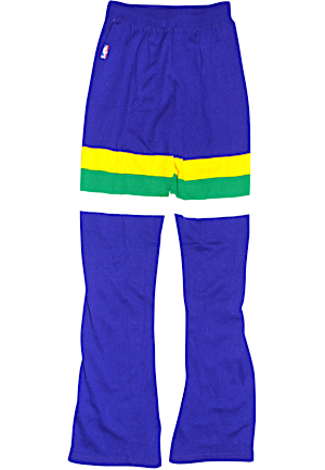 Late 1980s Player-Worn Warm-Up Pants & Trunks -- Malone x2, Stockton & Griffith (5)