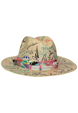 Straw Golf Hat Loaded With Signatures Including Arnold Palmer, Jack Nicklaus & Many More (JSA)