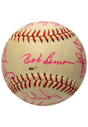 Autographed Baseball Including Catfish Hunter, Berra, Tommy John & More (JSA)