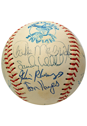 Autographed Baseball Including Von Hayes, McBride & Many Others (JSA)