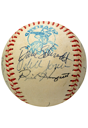 Autographed Baseball Including Frank Tanana, Rick Honeycutt & Others (JSA)