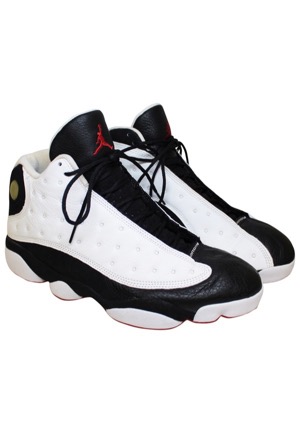 1997-98 Michael Jordan Chicago Bulls Game-Used Sneakers (Great Use)