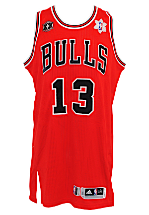 12/25/2009 Joakim Noah Chicago Bulls Game-Issued "Christmas Day" Road Jersey (NBA LOA)