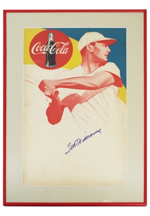 Ted Williams Autographed Coca-Cola Advertisement Piece (JSA • PSA/DNA)