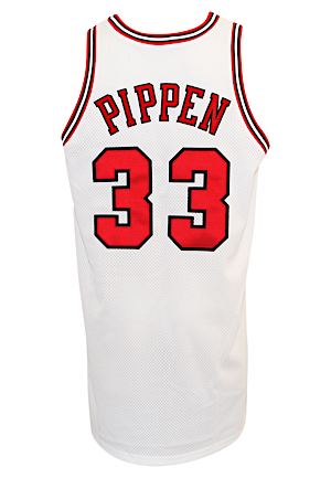 1997-98 Scottie Pippen Chicago Bulls NBA Finals Pro-Cut Home Jersey (Championship Season)