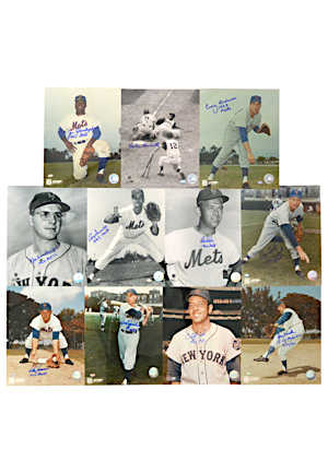 1962 New York Mets Autographed 8x10s Including Zimmer, Craig, Pignatano, Hook & More (11)(JSA)