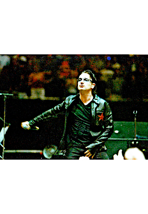U2 Singer Bono Autographed Full Color Photos (3)(JSA)