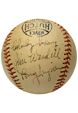 Autographed Baseballs Including Single-Signed Tony Oliva, Milt Gaston, Dick Coffman & Baseball With Charley Schanz, Jim Wasdell & Tony Lupien (4)(JSA • PSA/DNA)