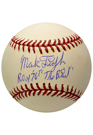 Mark Fidrych Detroit Tigers Single-Signed & Inscribed "R.O.Y. 76 The Bird" OML Baseball (JSA)