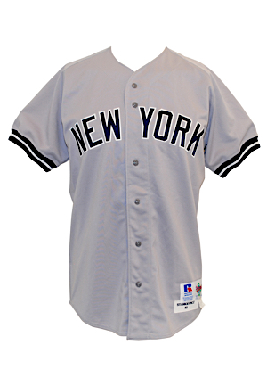 1992 Andy Stankiewicz New York Yankees Game-Used Road Rookie Jersey